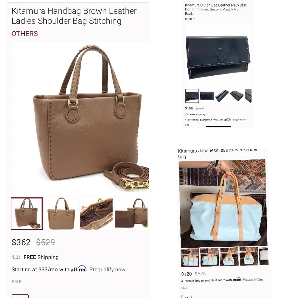 Yokohama's famous high quality branded bag KITAMURA motomachi genuine leather - Picture 16 of 17